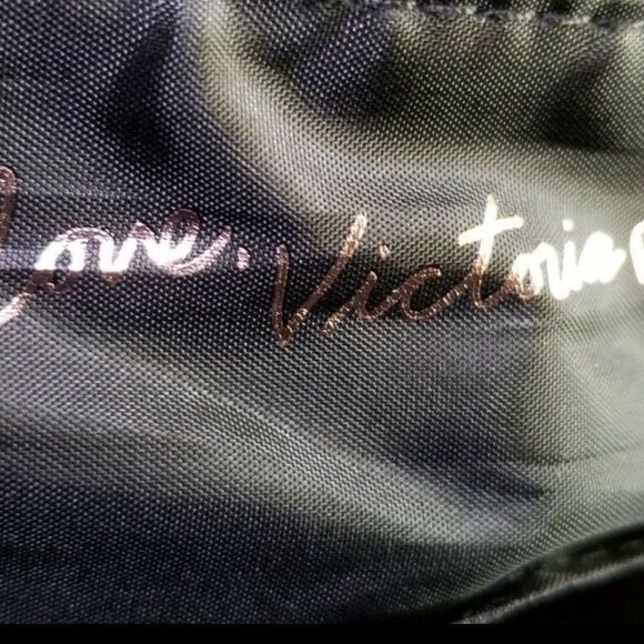 Victoria’s Secret Exclusive Fashion Show Faux Leather Black Fringe Tote Bag A++ - Picture 6 of 7